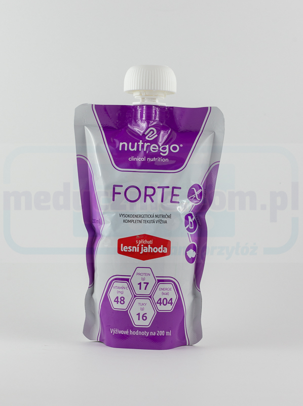 Nutrego Forte 12x200 ml Erdbeere Kalorienreiche, proteinreiche Ernährung